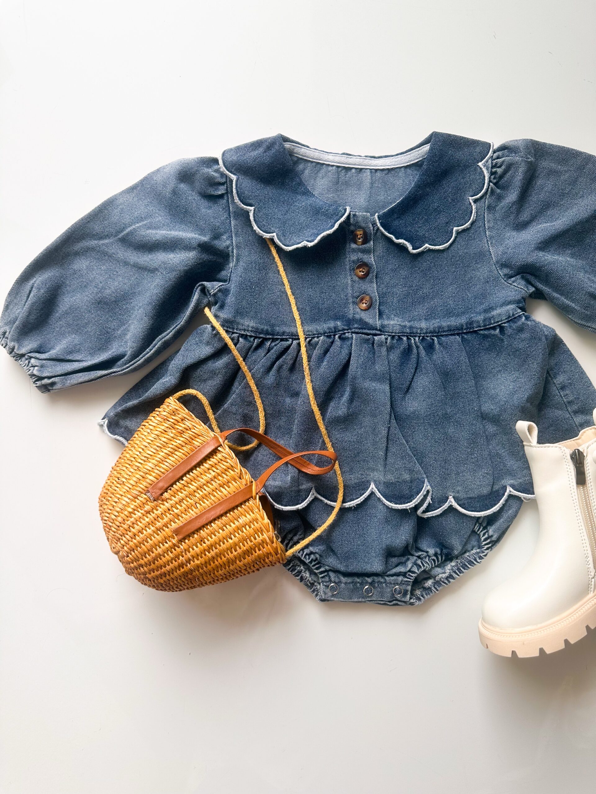 Layan Denim Romper