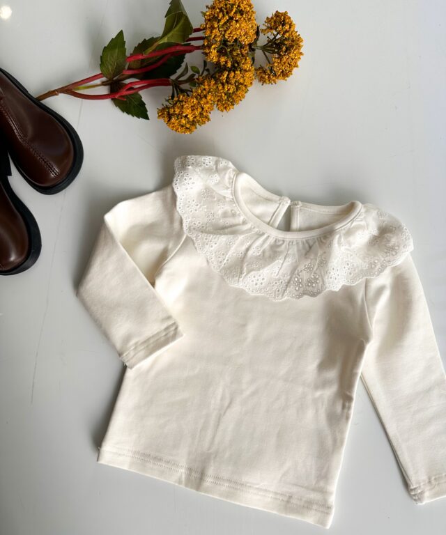 Ava White Collar Shirt